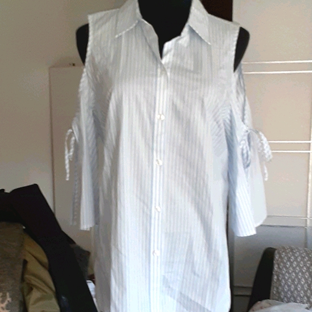 NWT JONES NY MAN-TAILORED SIDE TIE COLD SHOULDERS